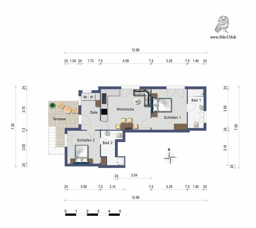 Ahle Uhl Appartement Honningen  Buitenkant foto